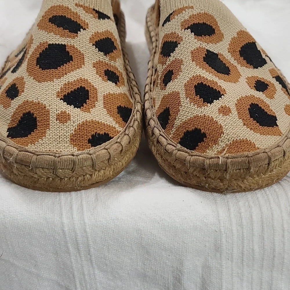 Deltan Womens Espadrille Loafers Shoes‎ Cheetah Design Size 7 EUC